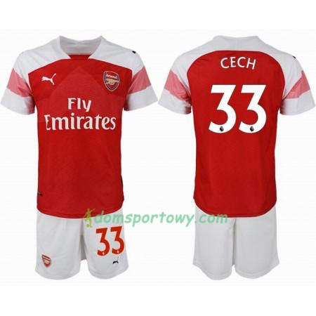 Koszulka Arsenal CECH 33 Dziecięcy Domowe Koszulki Piłkarskie 2018-2019 Krótki Rękaw